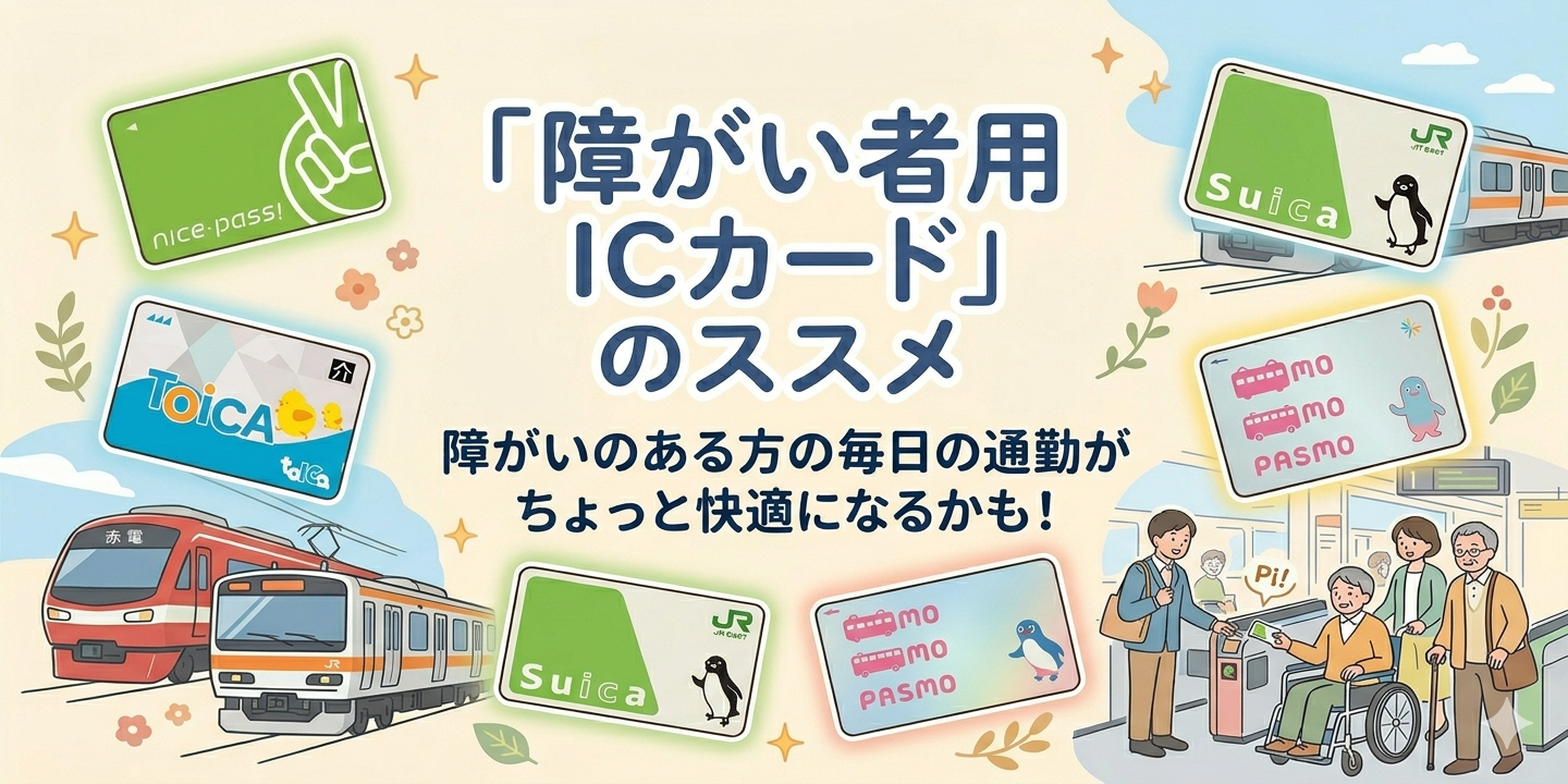障がいのある方の毎日の通勤がちょっと快適になるかも！「障がい者用ICカード」のススメ