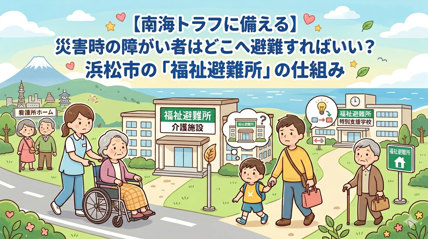 【南海トラフに備える】災害時の障がい者はどこへ避難すればいい？浜松市の「福祉避難所」の仕組み