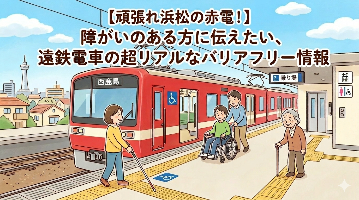 【頑張れ浜松の赤電！】障がいのある方に伝えたい、遠鉄電車の超リアルなバリアフリー情報