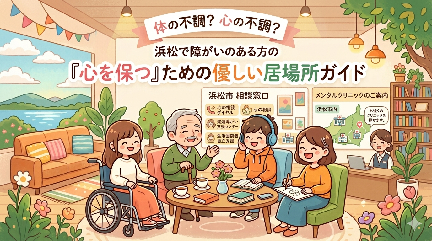 「体の不調？心の不調？」浜松で障がいのある方の『心を保つ』ための優しい居場所ガイド