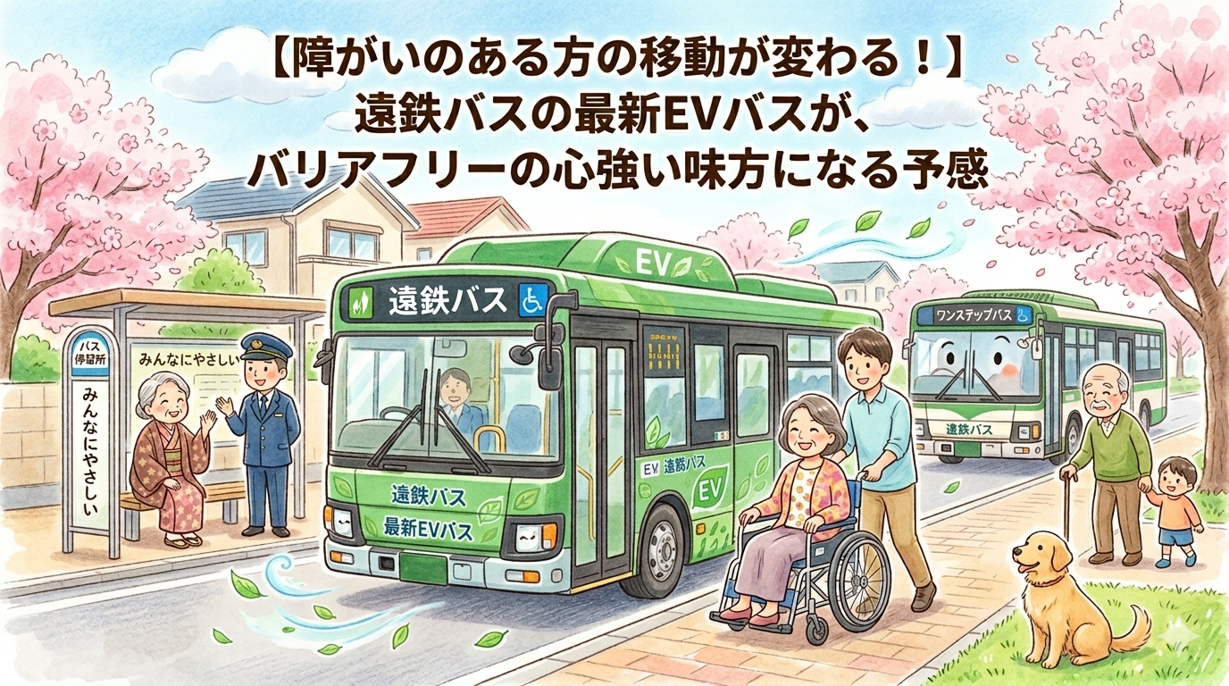 遠鉄バスの最新EVバスが、バリアフリーの心強い味方になる予感