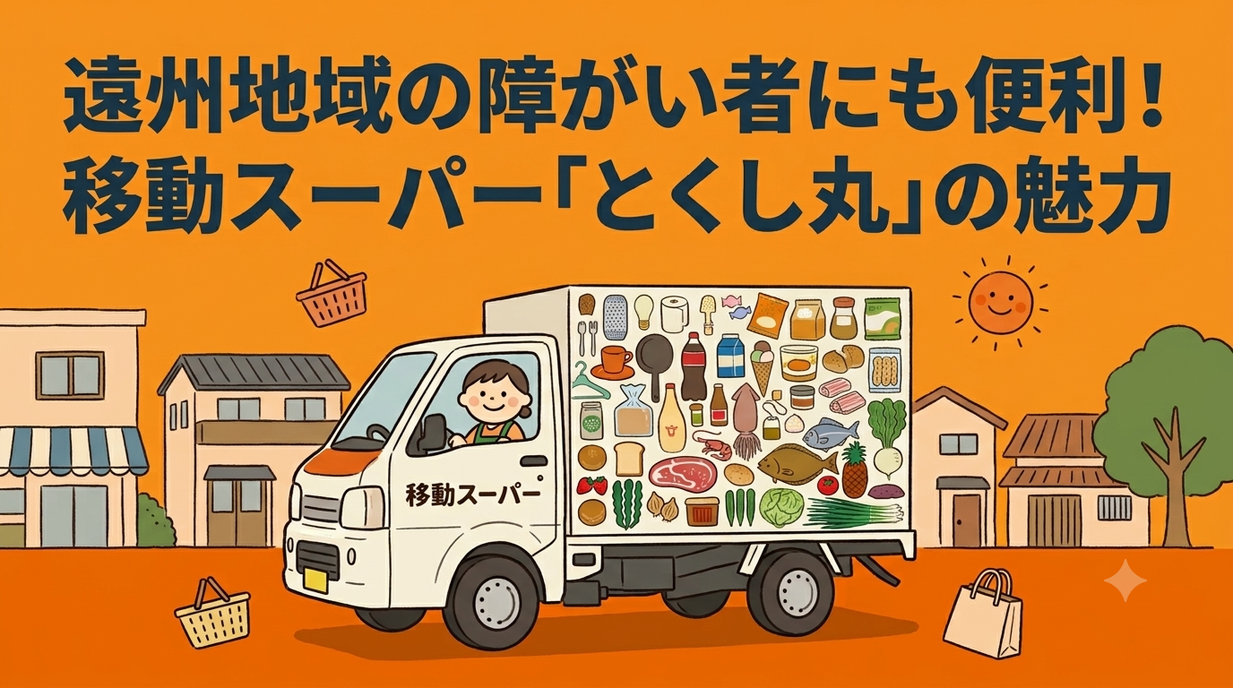 遠州地域の障がい者にも便利！移動スーパー「とくし丸」の魅力