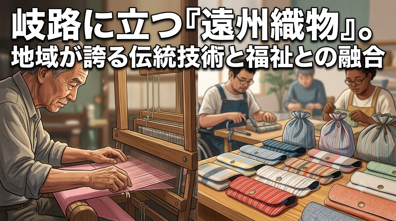 岐路に立つ「遠州織物」。地域が誇る伝統技術と福祉との融合