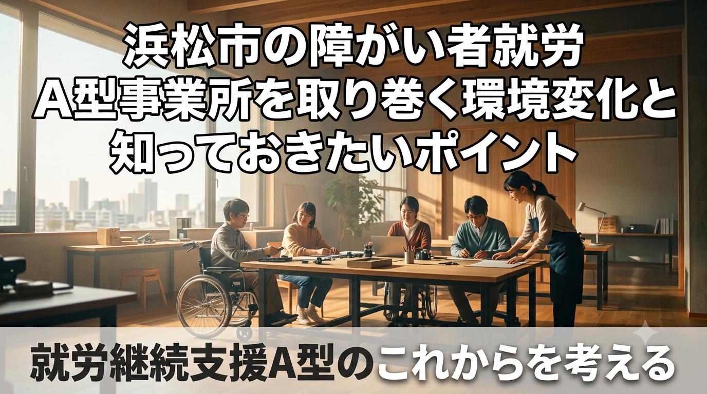 浜松市の障がい者就労 A型事業所を取り巻く環境変化と知っておきたいポイント