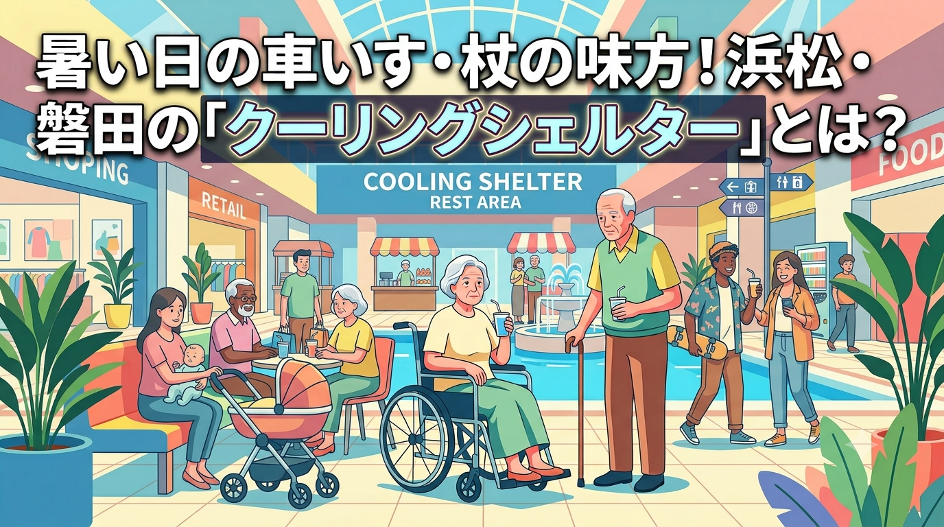 暑い日の車いす・杖の味方！浜松・磐田の「クーリングシェルター」とは？