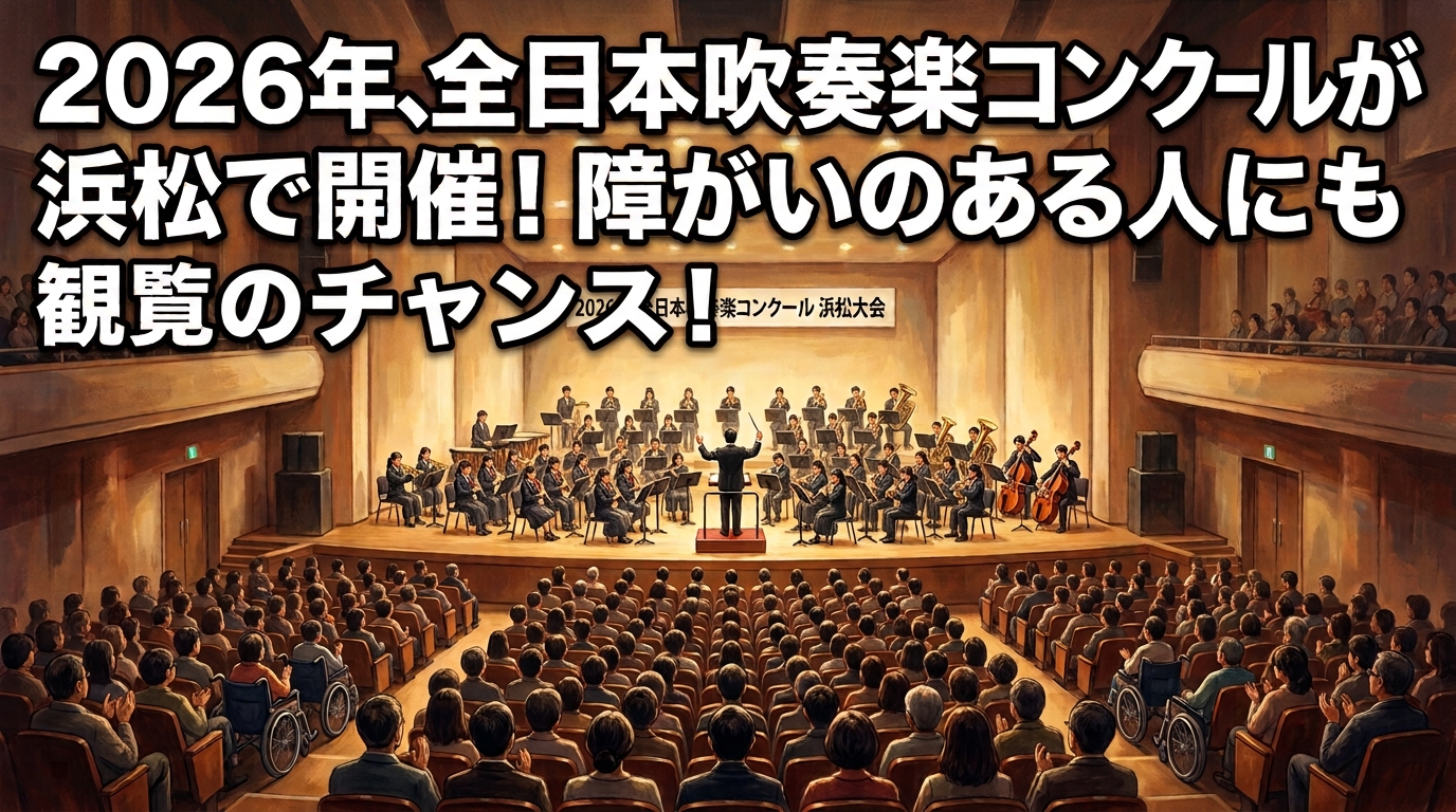 2026年、全日本吹奏楽コンクールが浜松で開催！障がいのある人にも観覧のチャンス！