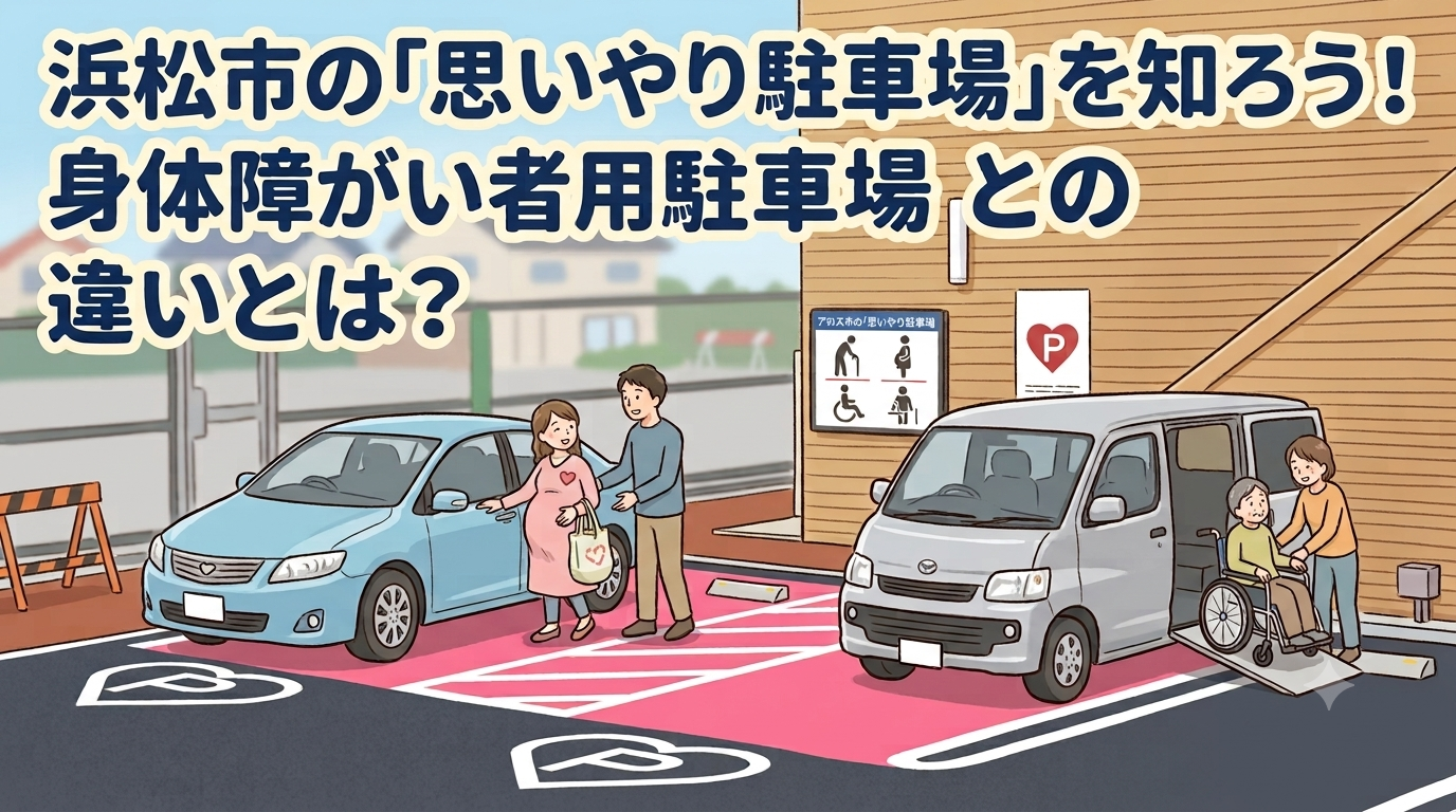 浜松市の「思いやり駐車場」を知ろう！身体障がい者用駐車場との違いとは？