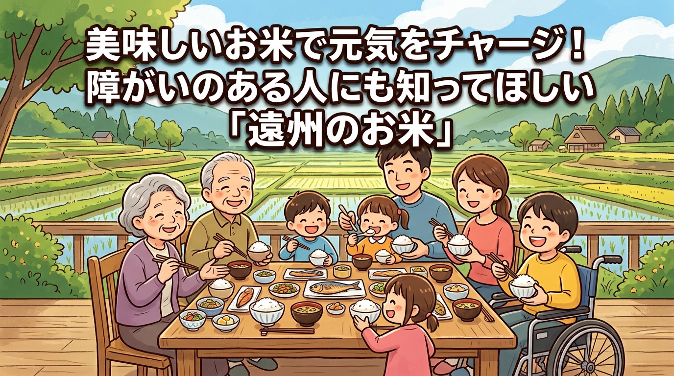美味しいお米で元気をチャージ！障がいのある人にも知ってほしい「遠州のお米」